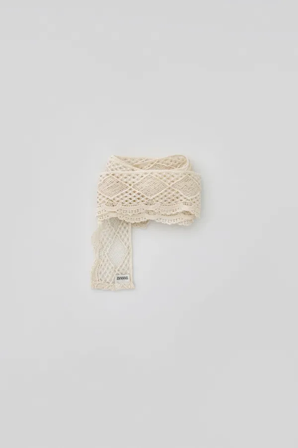 (2nd re-stock) T/T Resort lace tie scarf (cream)