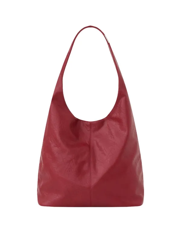 G LEATHER SHOULDER BAG (RED)