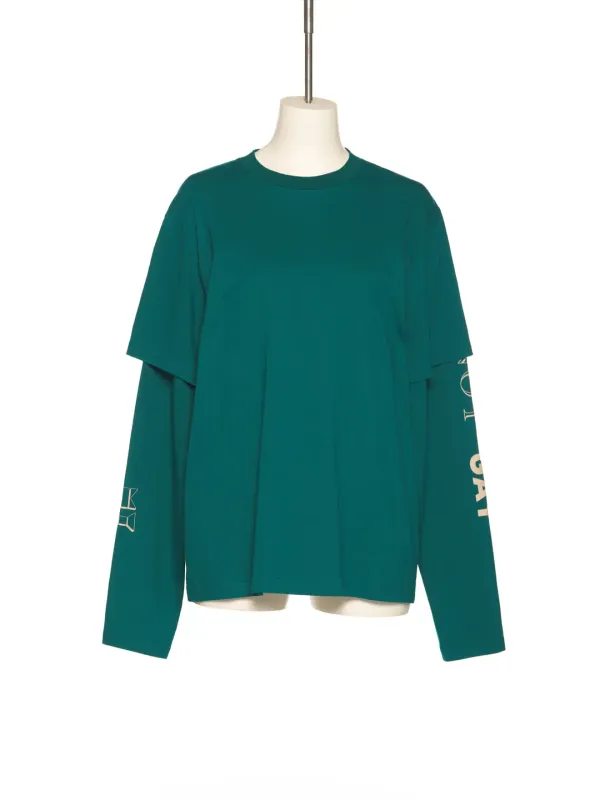 PS25 GREEN DOUBLE SLEEVE T-SHIRT