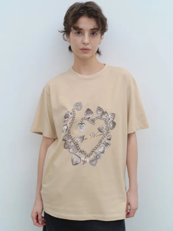 Vintage Pendant T-Shirt [Beige]