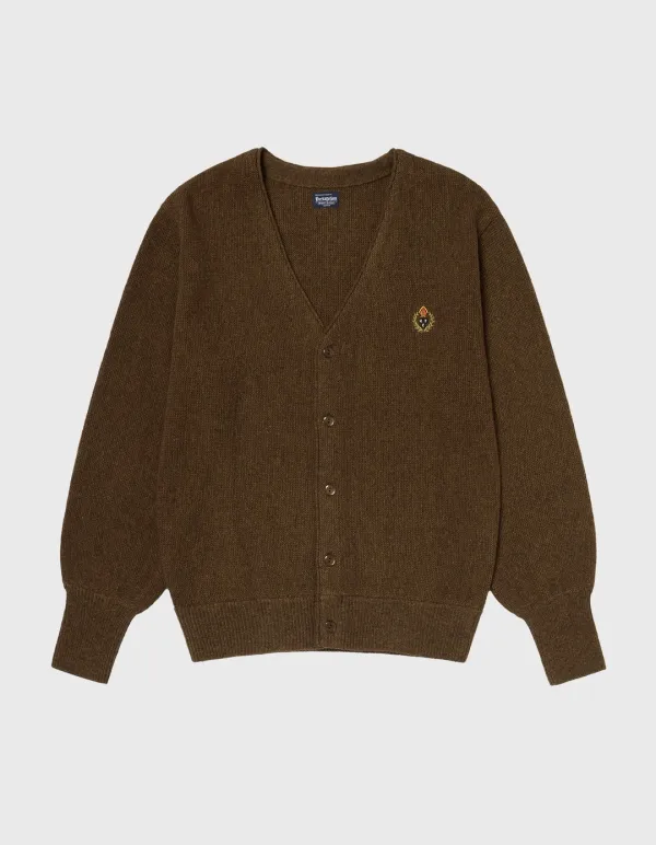 CREST TASMANIA WOOL CARDIGAN / M.Brown