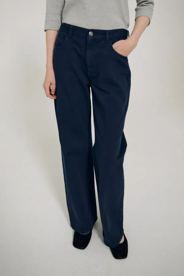 Turel Straight Fit Pants (Navy)