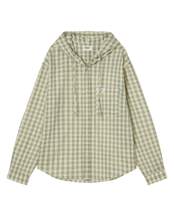 CHECK HOOD SHIRTS [LIME]