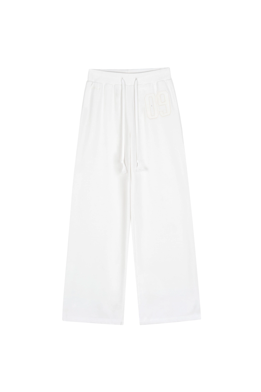 클리시어 09 Numbering straight pants, White 상품 이미지 1
