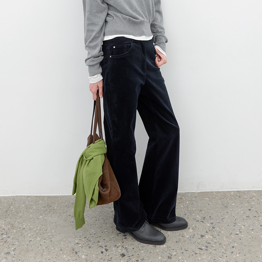아뜰리에 나인 (PT-5802)CORDUROY BOOT-CUT PANTS 상품 이미지 1