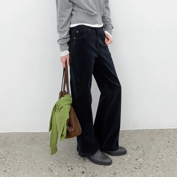 (PT-5802)CORDUROY BOOT-CUT PANTS