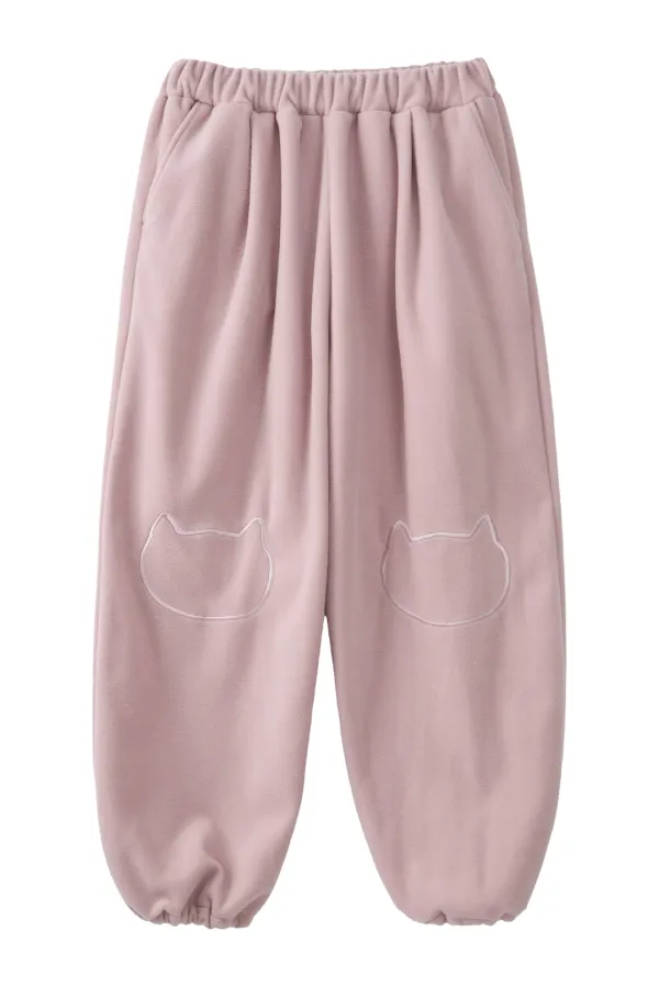 Cat Fleece Pants_Pink