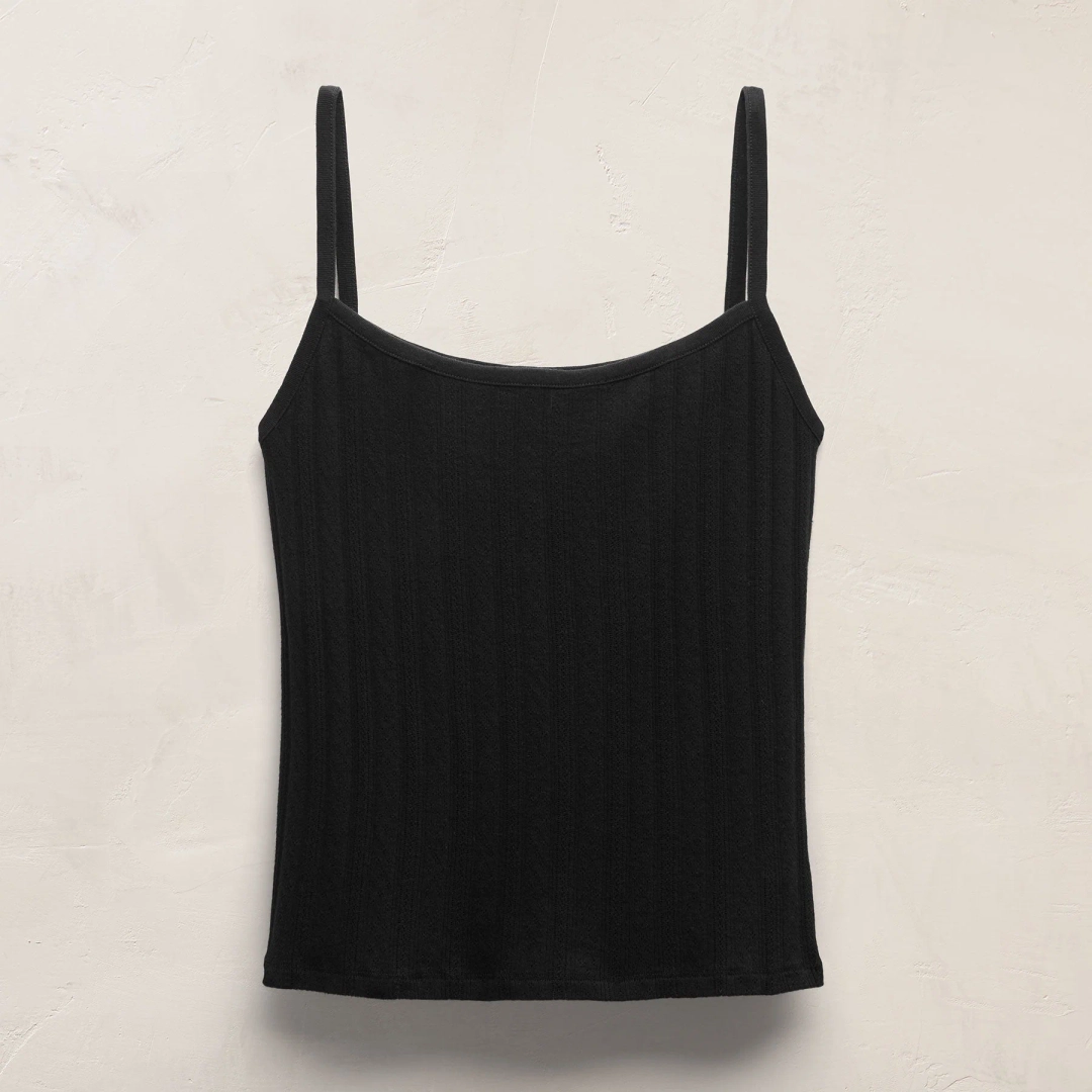 제임스펄스 Pointelle Tank Top - Black 상품 이미지 1