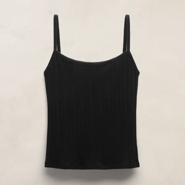 Pointelle Tank Top - Black