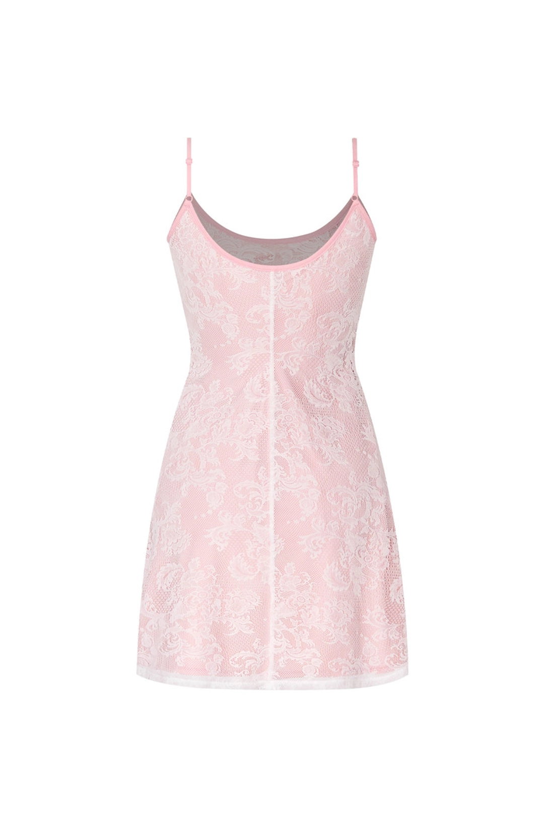 투머치택스 LAYERED LACE MINI DRESS (PINK) 상품 이미지 2