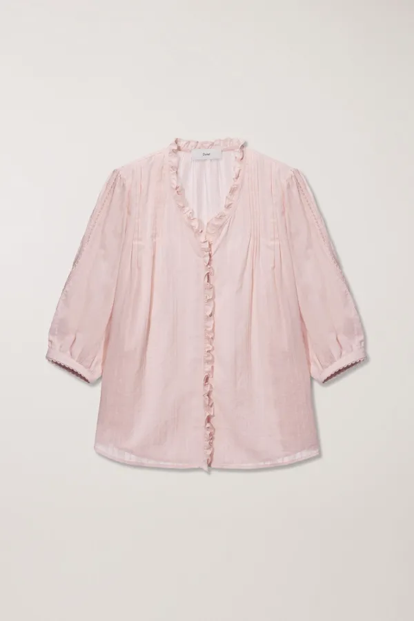 JANE FRILL BLOUSE SOFT PINK_UDBL6B222P1