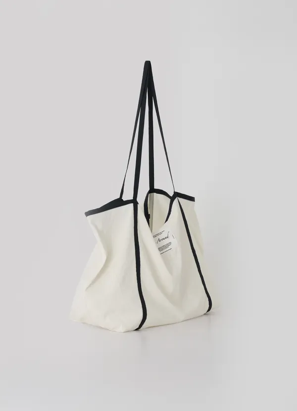Line summer beach bag_NAVY