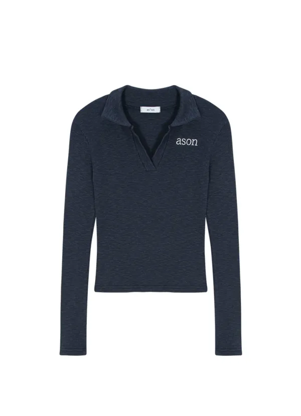 IVY COLLAR LONG SLEEVE / NAVY