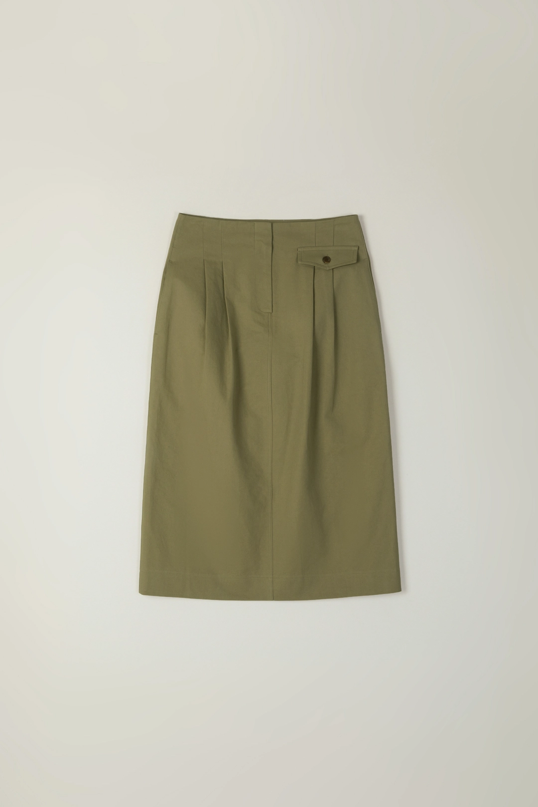 세이지먼트 BRIT PINTUCK SKIRT_KHAKI BEIGE 상품 이미지 1