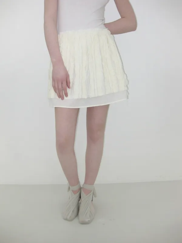 RIPPLE LAYERED SKIRTS, IVORY