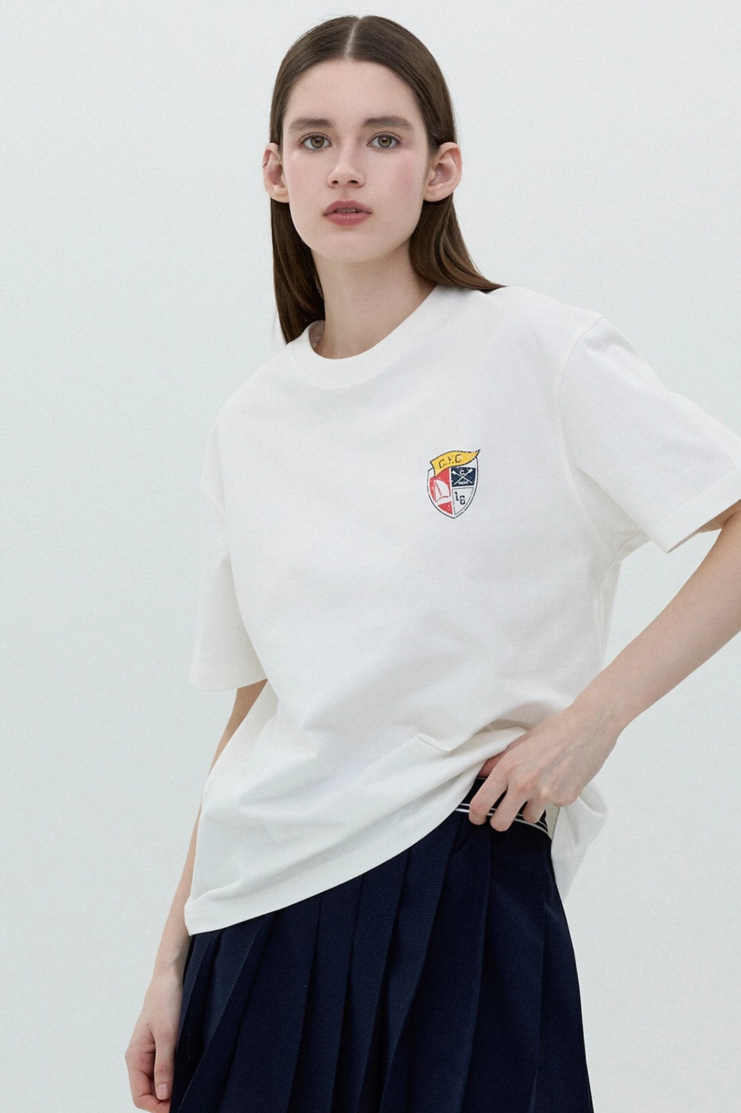 클로브 [25SS Clove] Shield Print T-shirt (White) 상품 이미지 2