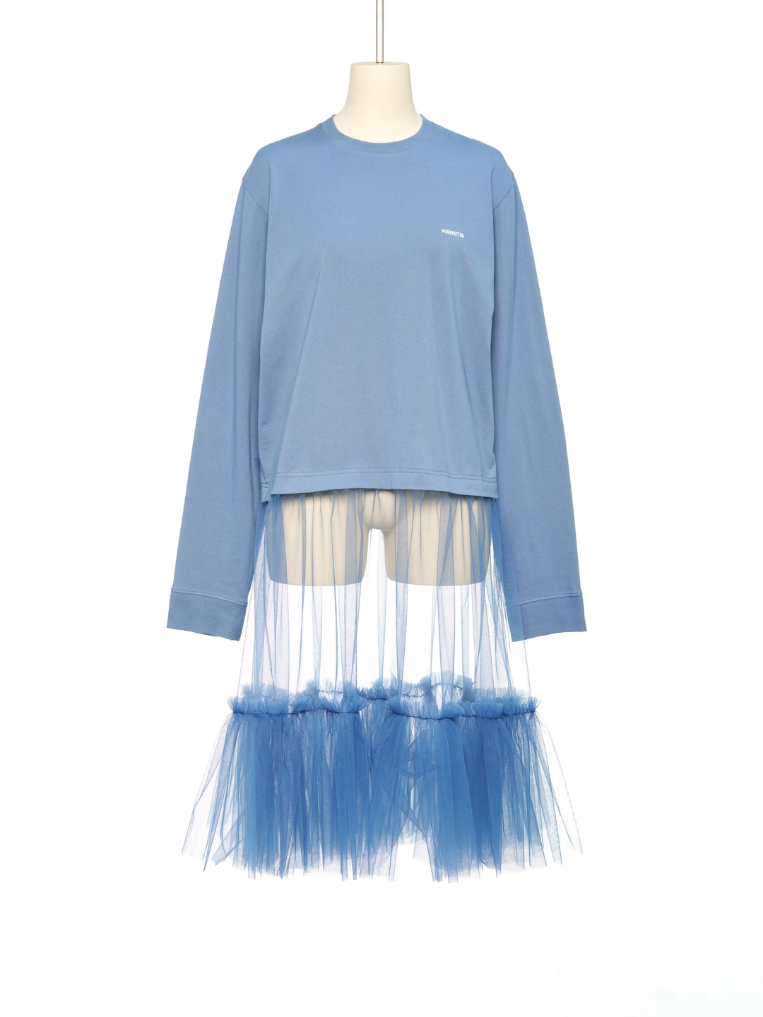푸쉬버튼 FW25 UNDERLINE BLUE PUSH-SKULL CUT OUT DRESS 상품 이미지 3