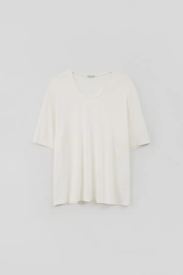 Modal Scoop-Neck T-Shirt_Ivory