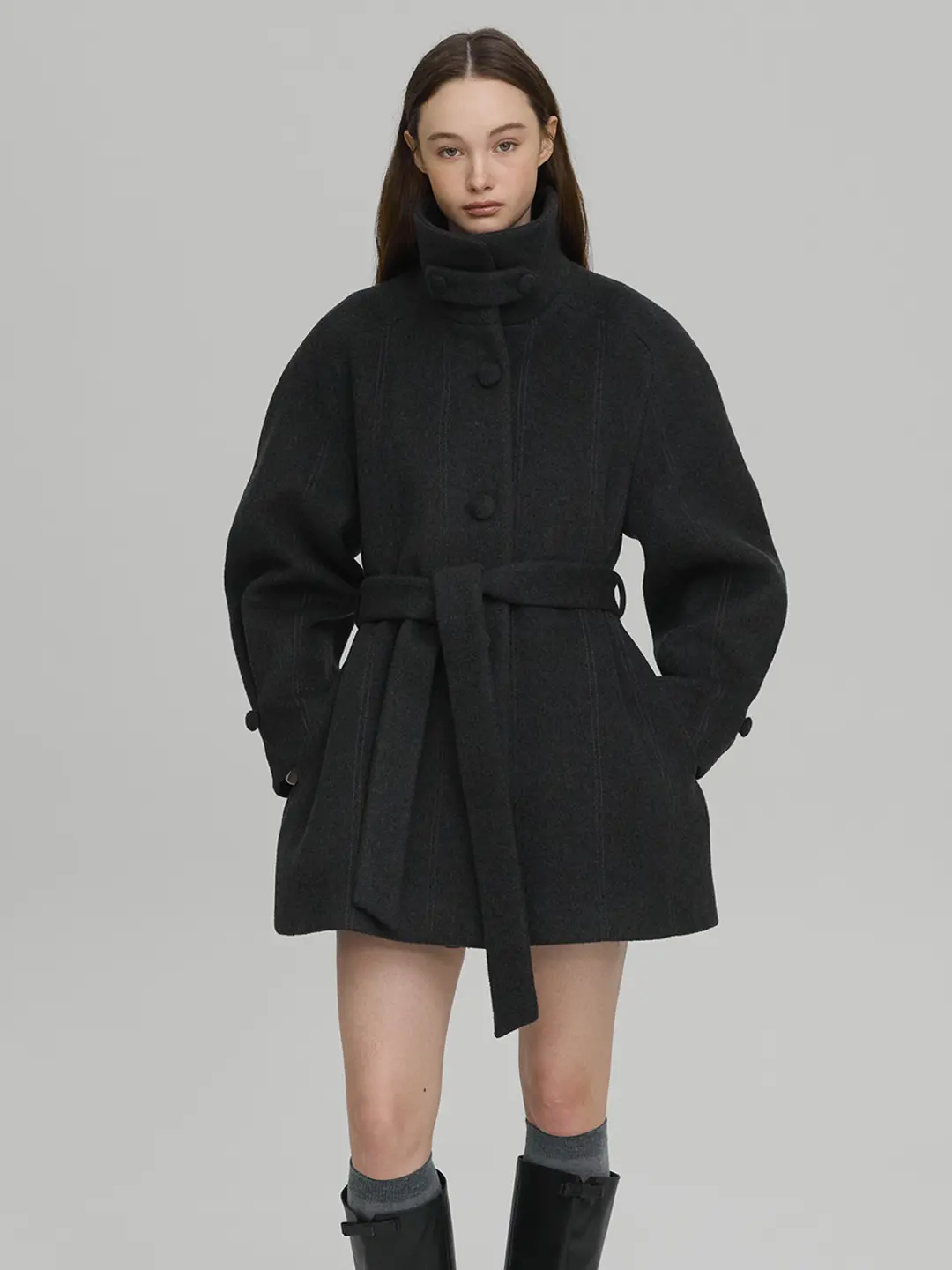 플로움 Mocha Coat - Half(2color) 상품 이미지 1