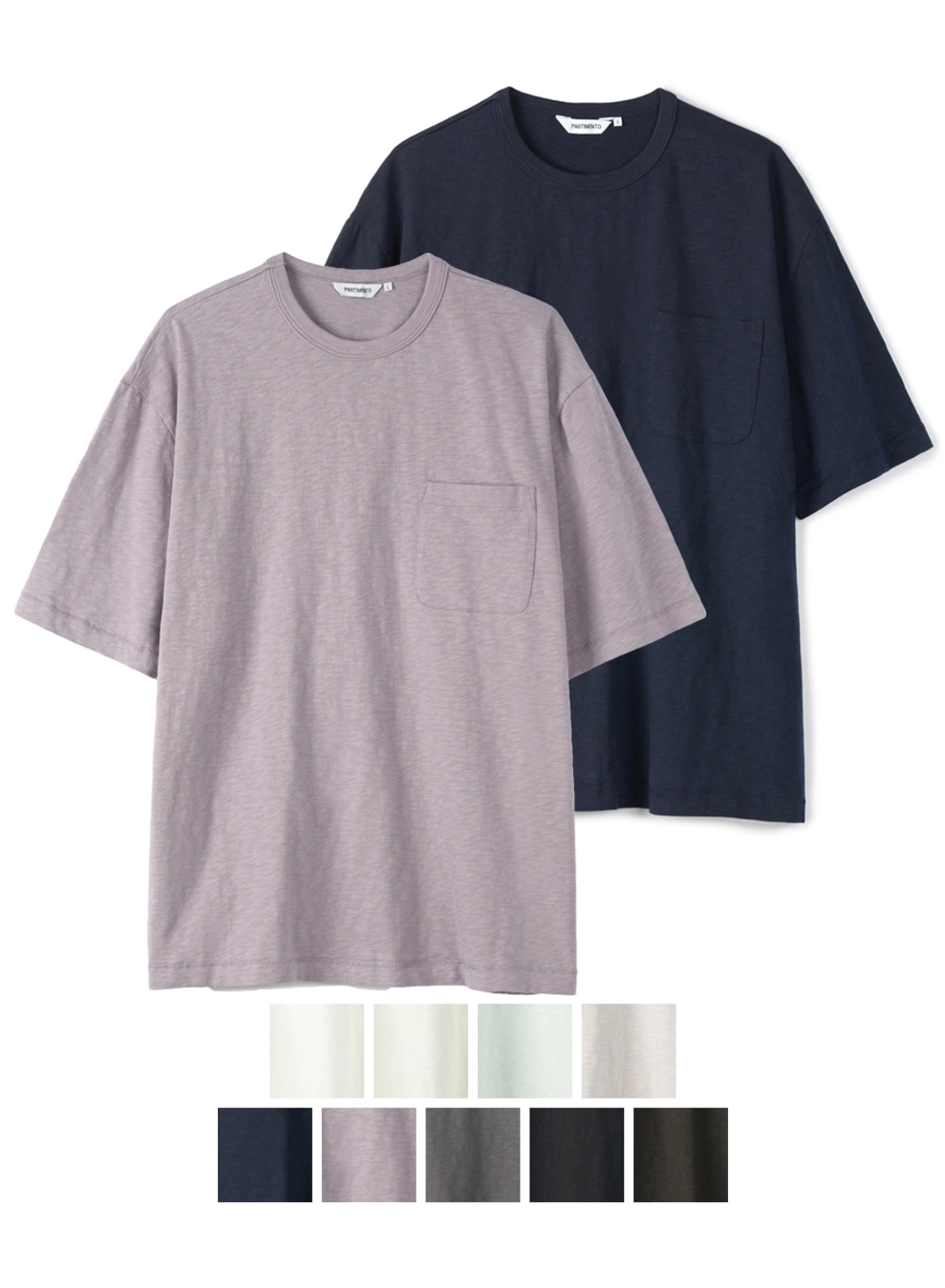 파르티멘토 Washed Slub Pocket Tee (9COLOR) 상품 이미지 1