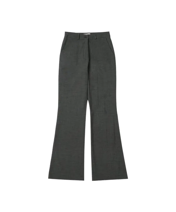 P3249 슬림 부츠컷 팬츠_Charcoal