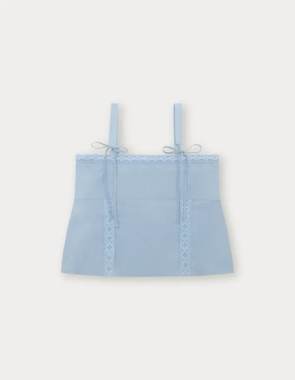 Niah Sleeveless Blouse - Light Blue