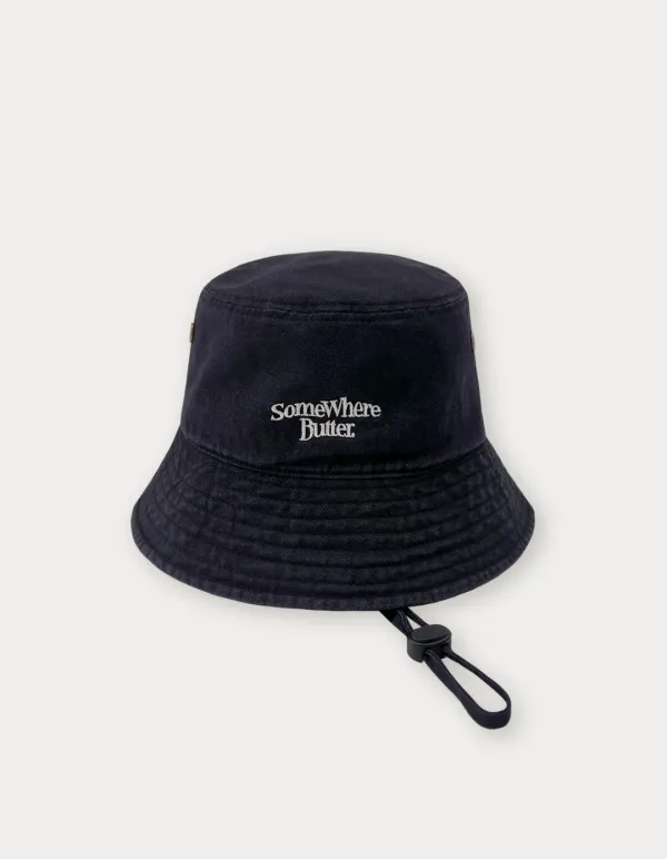 Vintage Wave Logo Safari Hat - Navy