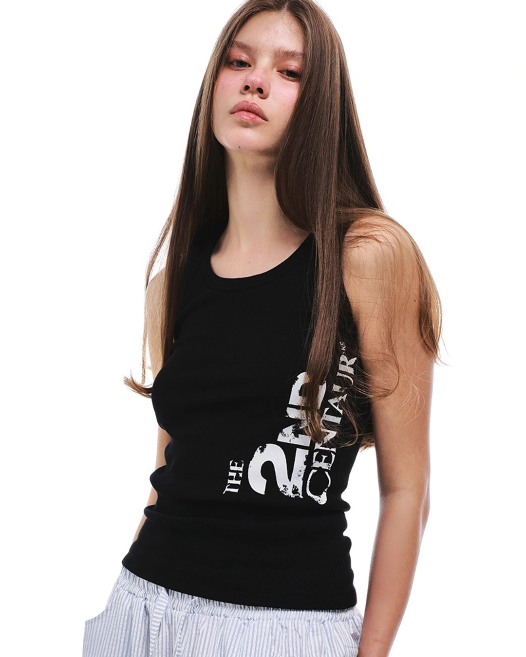 센토르 CENTAUR PRINT SLEEVELESS_BLACK 상품 이미지 1