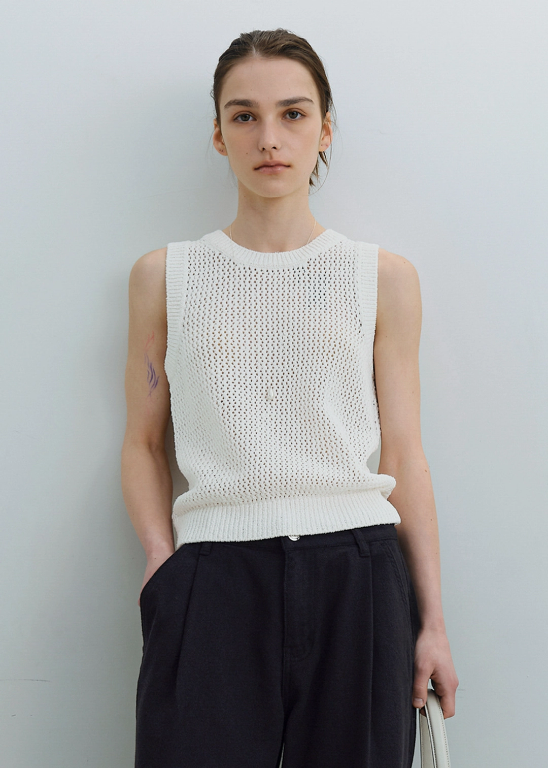 블루브릭 Net sleeveless knit (ivory) 상품 이미지 2