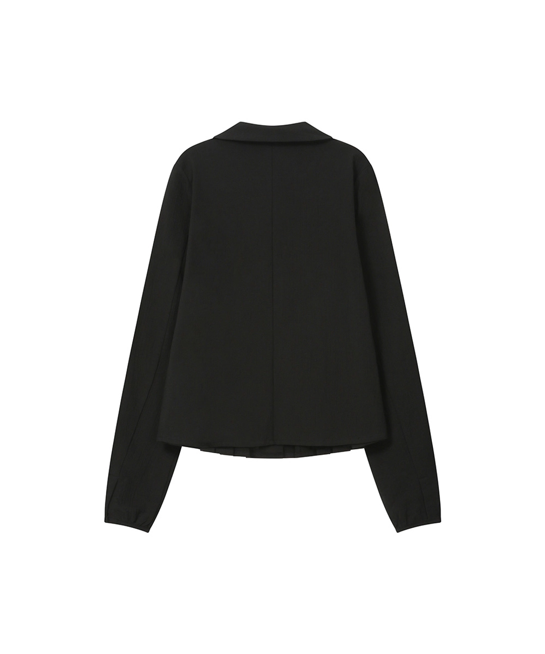 미세키서울 Round collar pleats shirts BLACK 상품 이미지 3