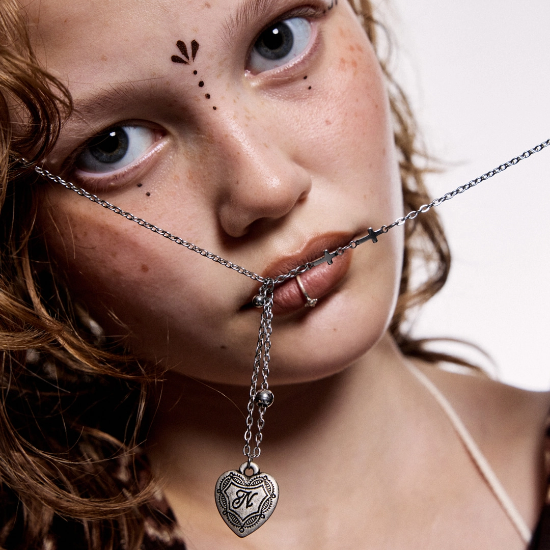 엔프프 pivot heart necklace-silver 상품 이미지 1
