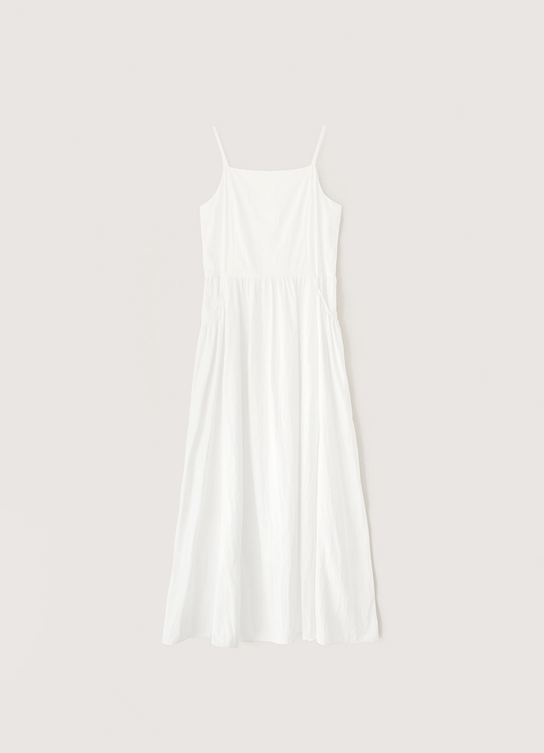 르바 Shirring Pocket Sleeveless Dress - White 상품 이미지 1