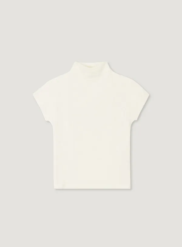 VELI COWL NECK TEE_IVORY