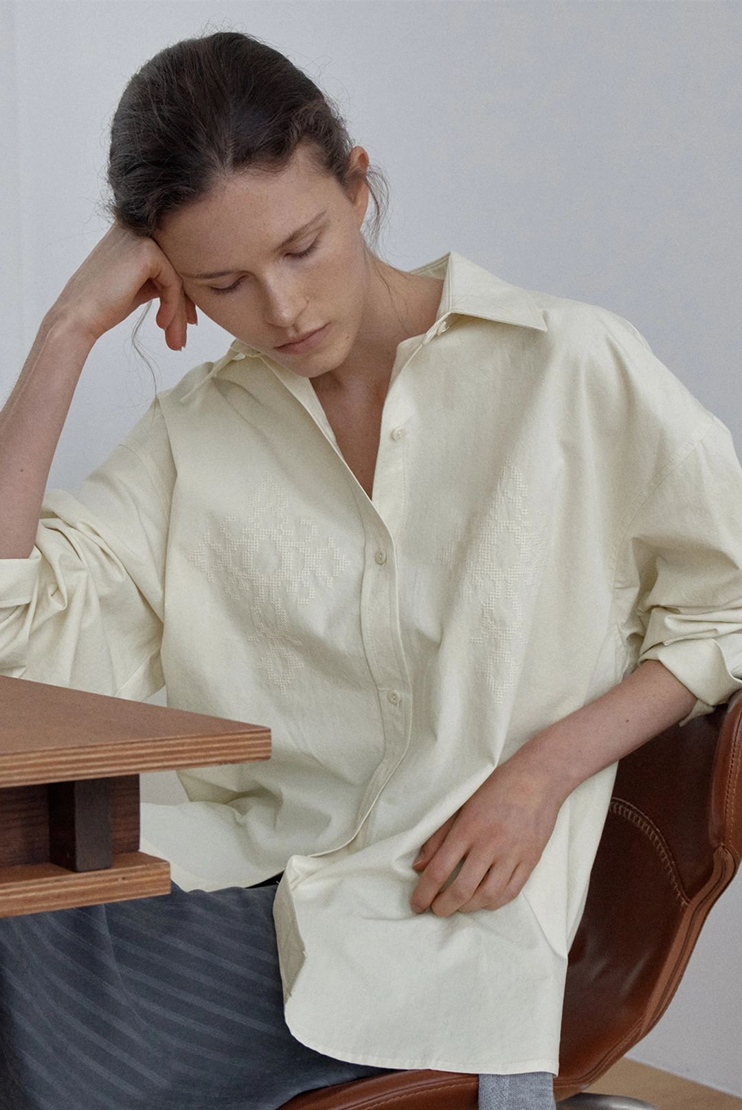 브렌다 브렌든 n.p loose fit shirts - lemon 상품 이미지 1