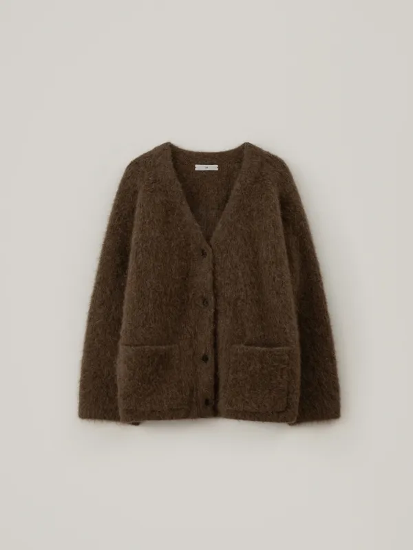 Hairy Alpaca Cardigan - Brown