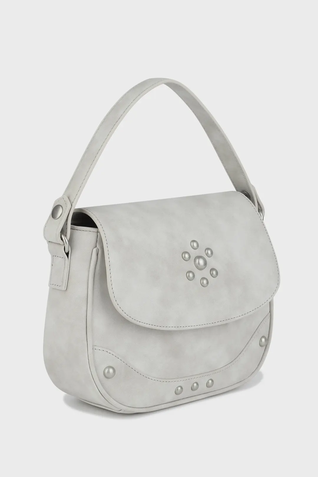 애프터아워즈 VINTAGE STUD TOP HANDLE BAG (LIGHT GREY) 상품 이미지 1