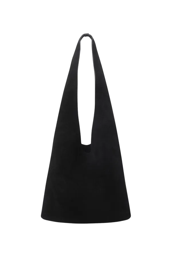 SUEDE TOTE BAG [BLACK]