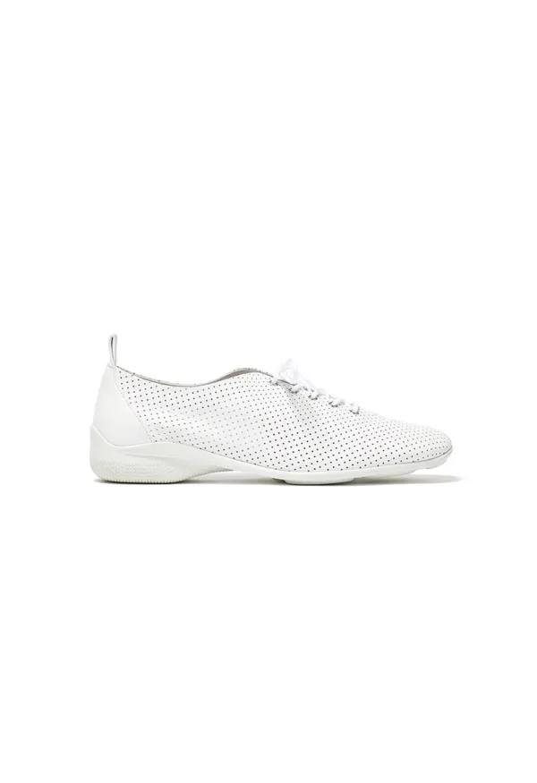 PUNCHED DOT OXFORD FLATS, WHITE