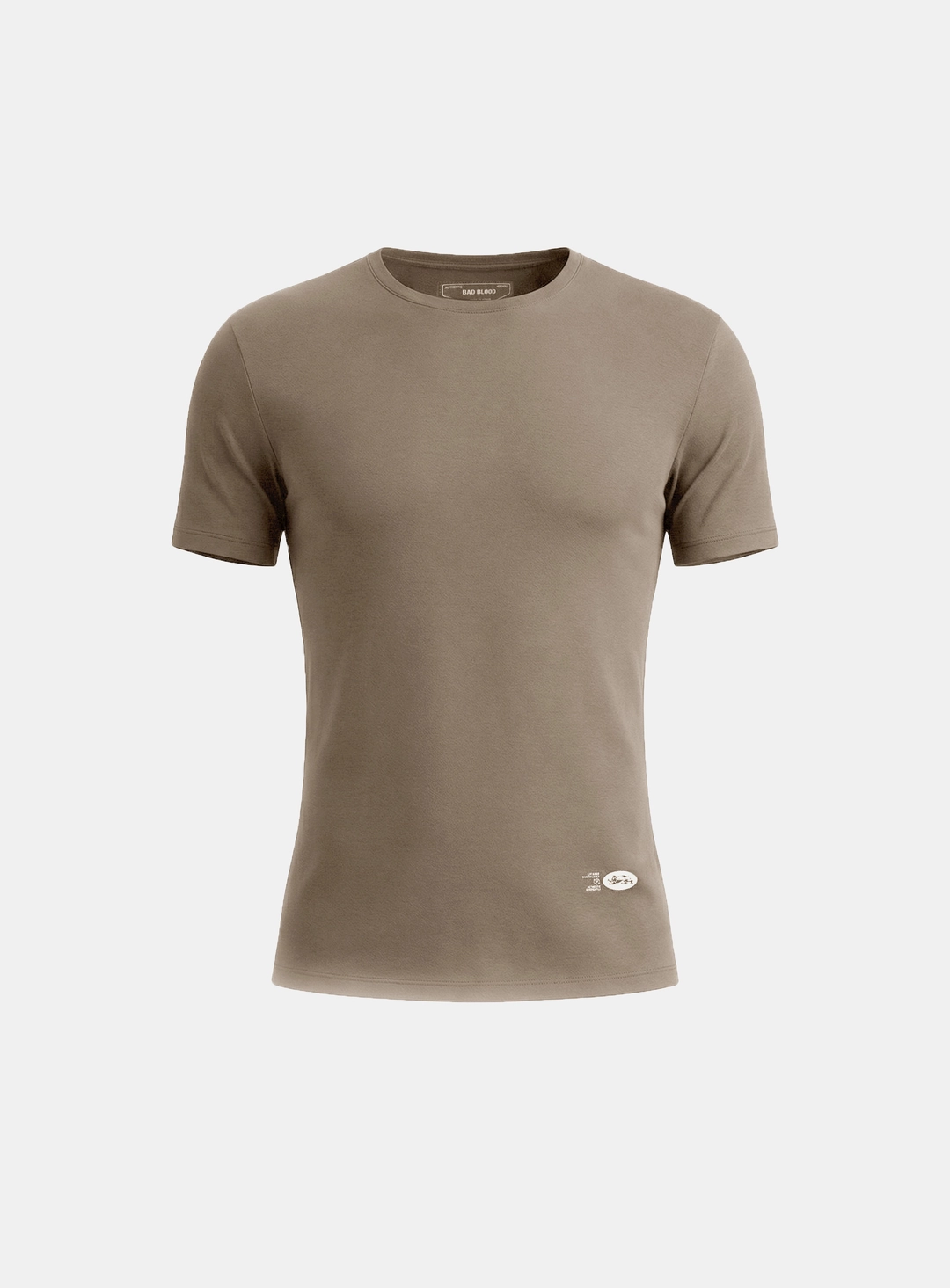 배드블러드 [w-tee26-053] BS Cotton Jersey Fitted Short Sleeve T-Shirt - Tobacco 상품 이미지 2
