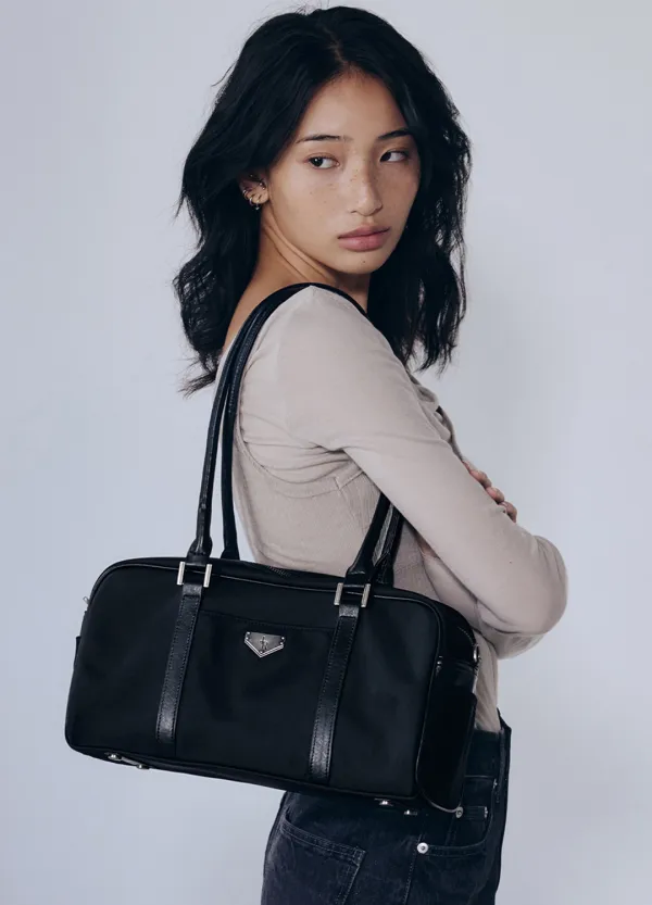 보스턴 나일론 숄더백 [BLACK]
