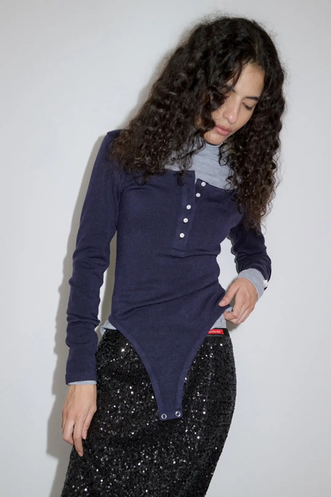 오버듀플레어 BUTTON BODYSUIT_NAVY 상품 이미지 2