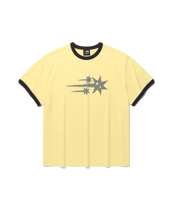check 3star basic ringer tee[yellow]