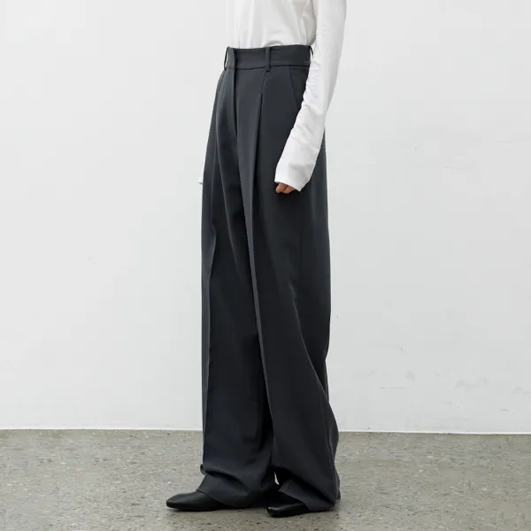 (Z-PT-5683)ESSENTIAL COMFY TUCK PANTS