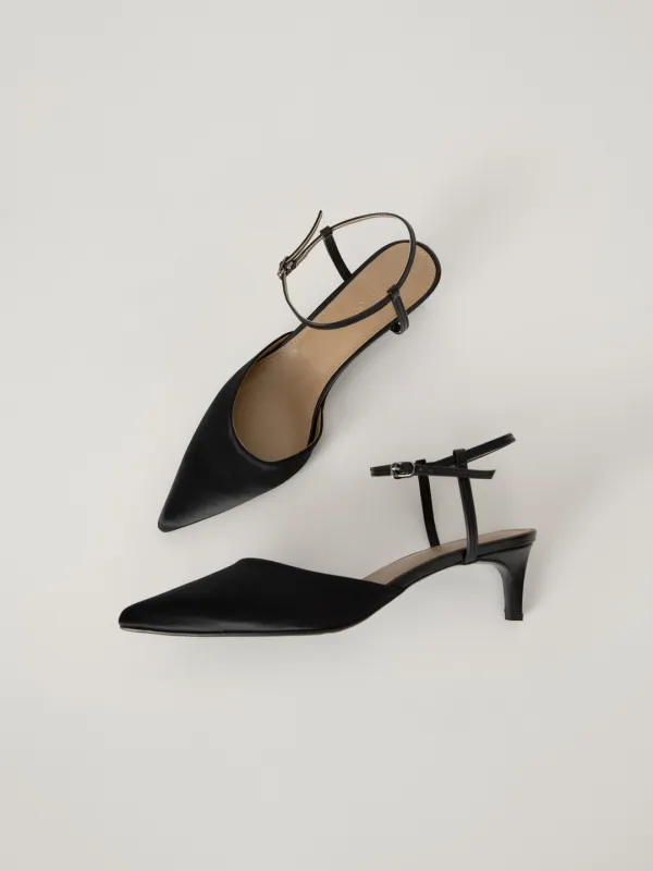 [주문제작] Arne satin ankle strap heel (5cm)