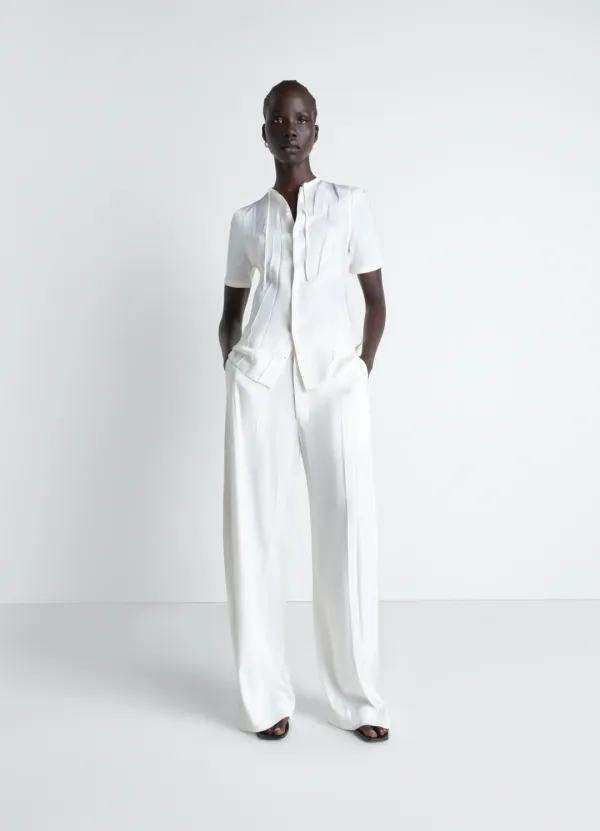 CREASED SOFT PANTS IN POLY VISCOSE TWILL