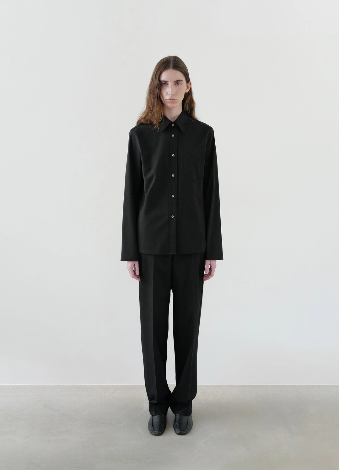 렉스핑거마르쉐 Tailored Wool Shirt / Black 상품 이미지 1