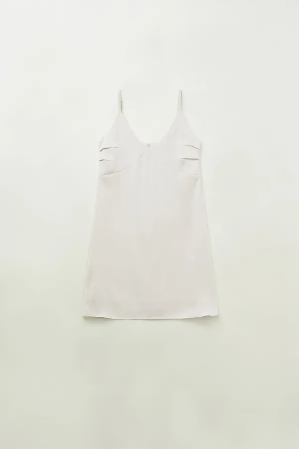 Silken mini dress (Ivory)