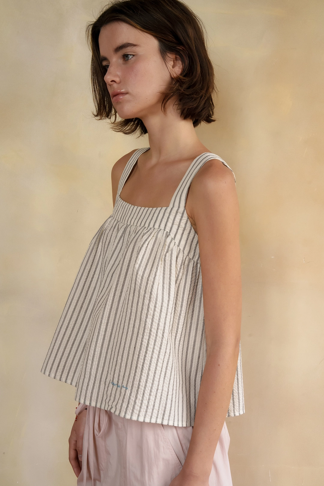 샤드라마 FLOWY STRIPED BLOUSE [IVORY] 상품 이미지 2