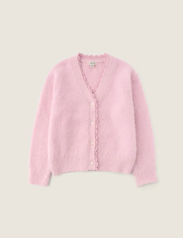 Sophie Wool Cardigan (Light Pink)