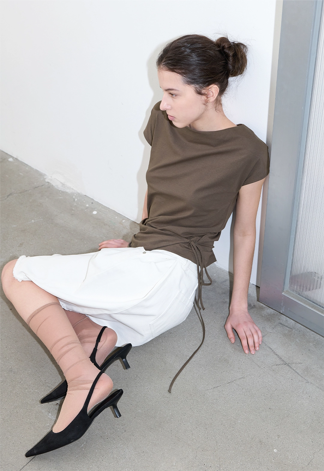 아뜰리에 나인 (T-7198) TIE-WRAP ARRON BLOUSE 상품 이미지 3
